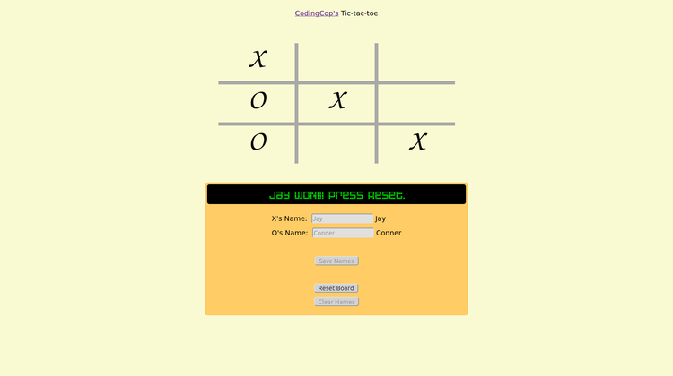 JavaScript Tic-tac-toe